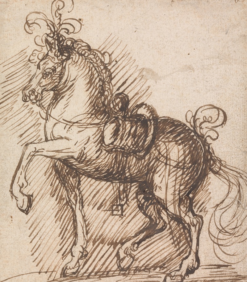 A Plumed Saddle-Horse by Inigo Jones — digital art print download