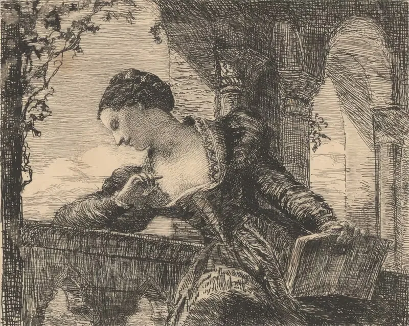 Woman Looking out of Window — James Clarke Hook