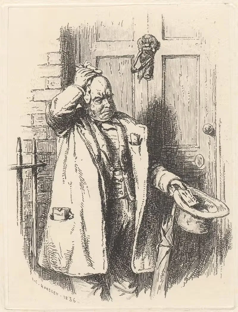 Человек у двери by Джон Кэлкот Хорсли, 1856 — digital art print download
