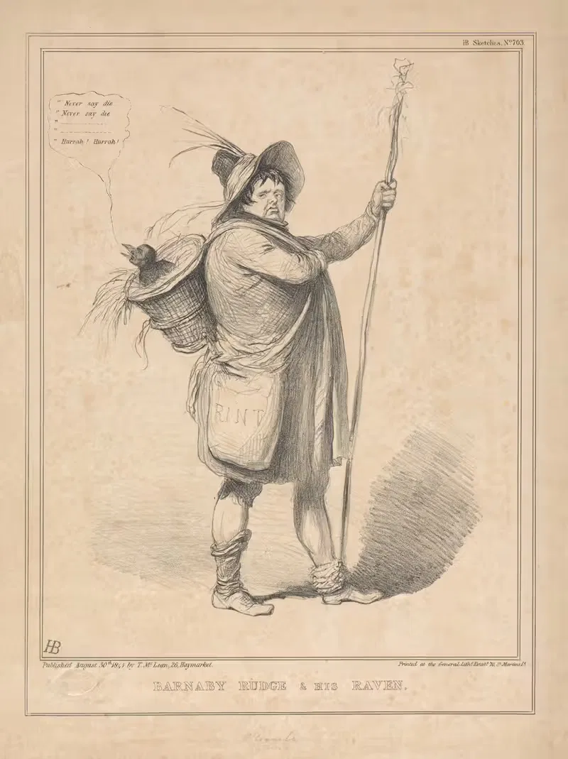 Барнаби Радж и его воробей by Джон Дойл, 1841 — digital art print download