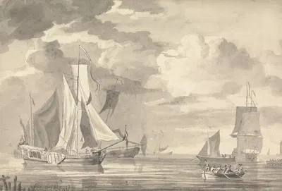 Various Shipping off the Coast by Джон Гринвуд — digital art print download