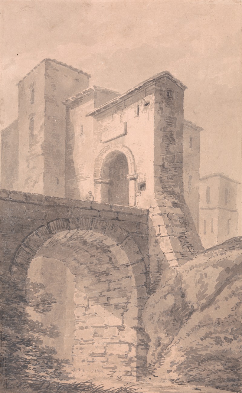 Gateway to a Castle: approached by a bridge by Джон Хендерсон — digital art print download