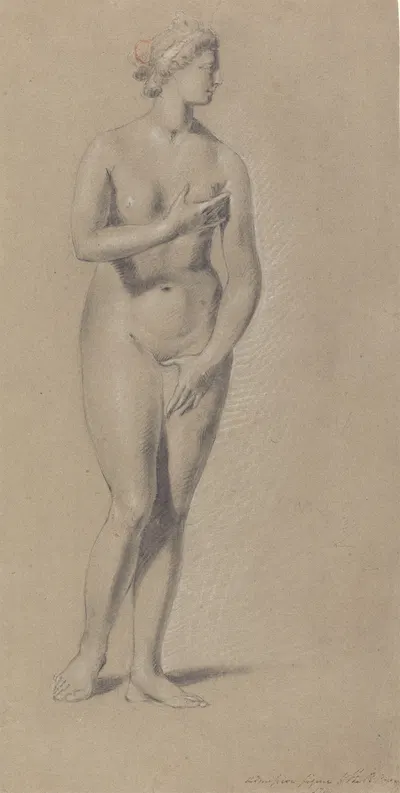 Standing Classical Female Figure by Джон Опий — digital art print download