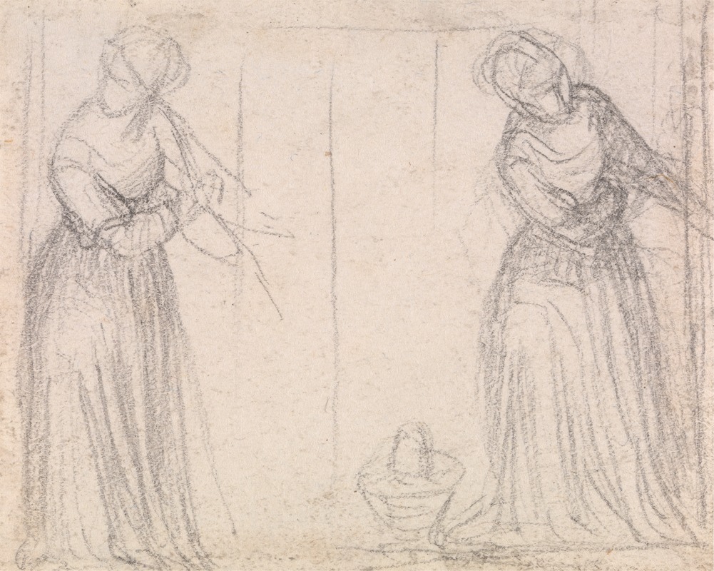 Study of Two Women by Maria Cosway — digital art print download