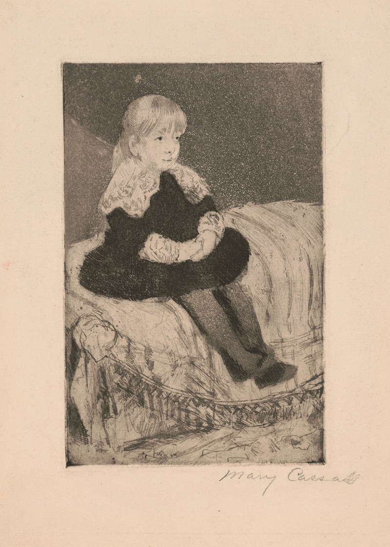 Mlle Luquet seated on a couch by Мэри Кассат — digital art print download
