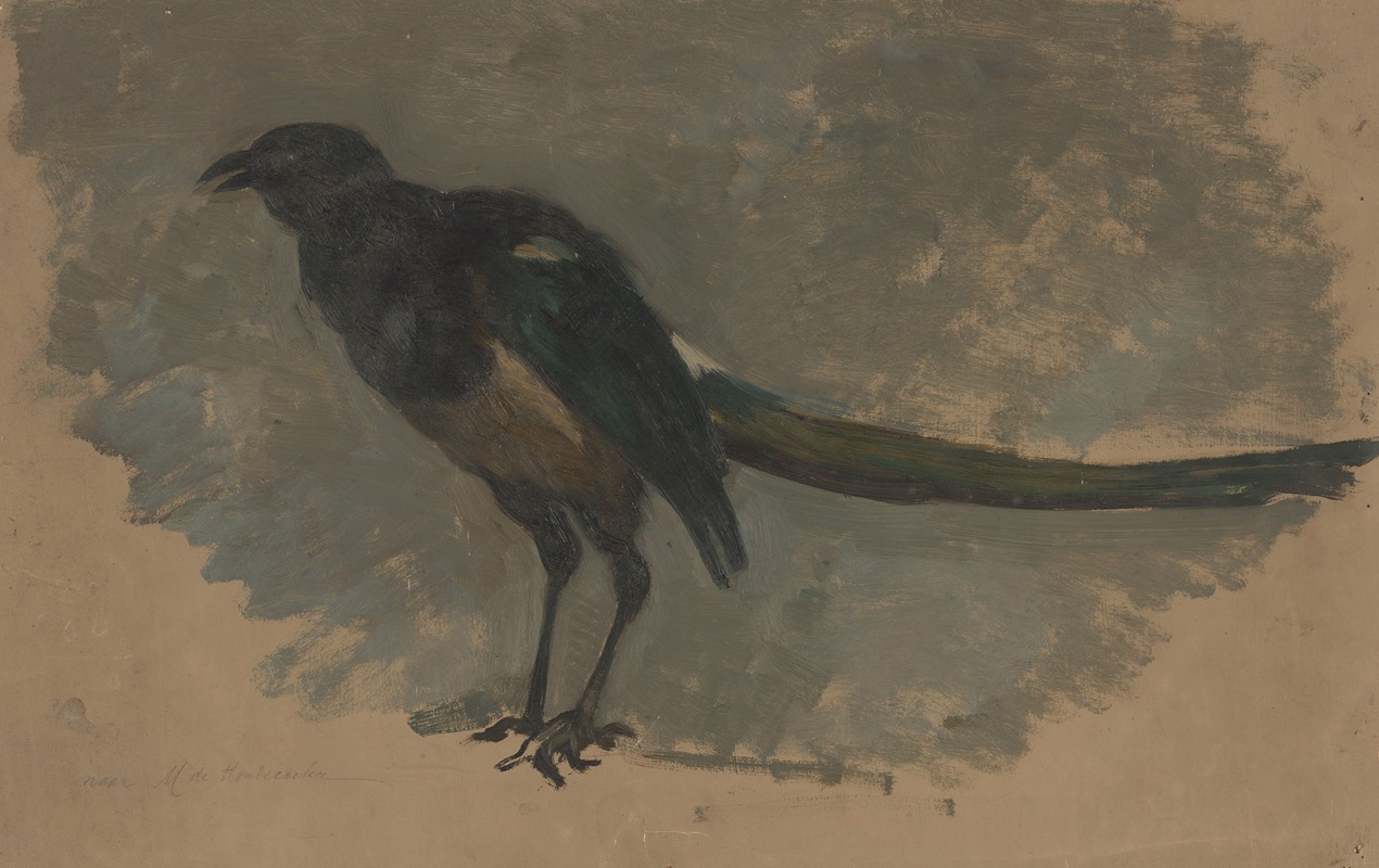 Studie van een ekster by Огюст Аллебе, 1852 — digital art print download