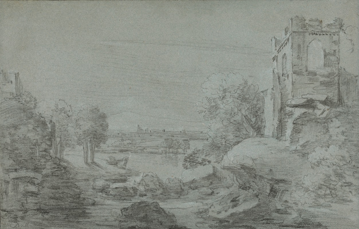 Landscape with Castle by Nicholas Thomas Dall — digital art print download
