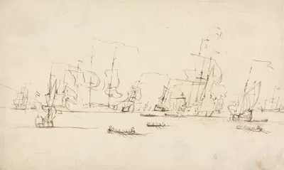 A Squadron at Anchor by Питер Монами — digital art print download