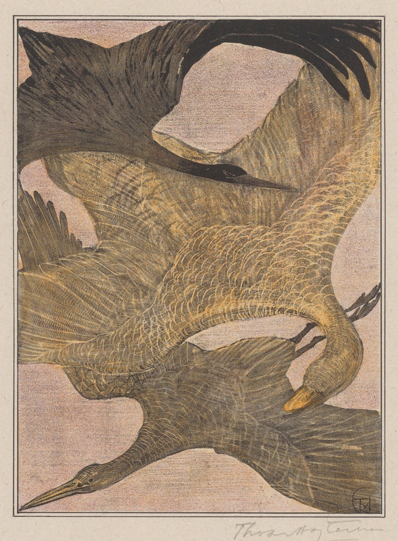 Drie vliegende vogels by Theo van Hoytema, 1878 - 1905 — digital art print download