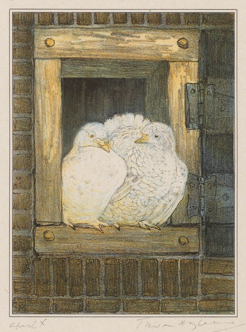 Witte duiven in venster by Тео ван Хойтема, 1878 - 1910 — digital art print download