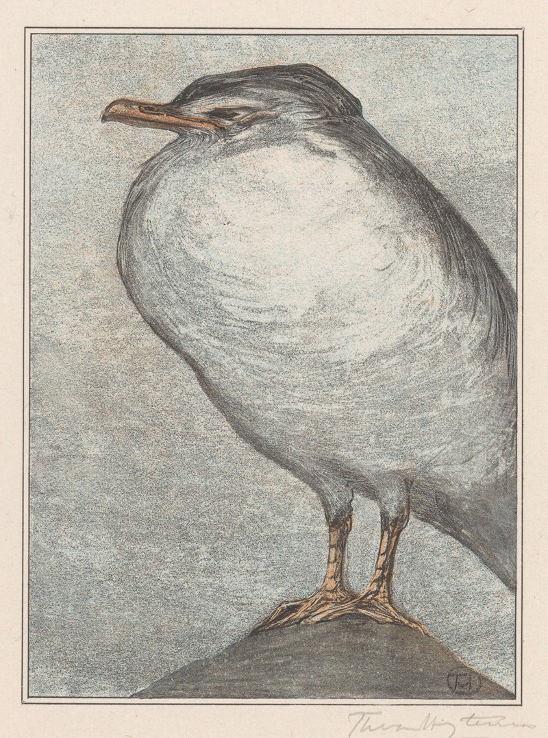 Zilvermeeuw by Тео ван Хойтема, 1878 - 1908 — digital art print download
