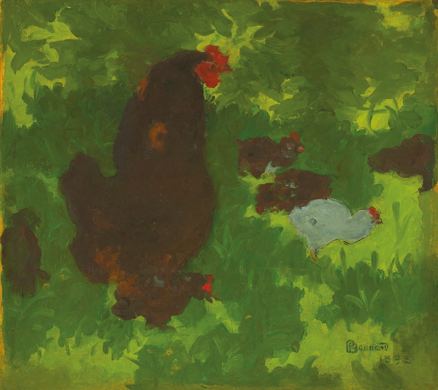 Poule et poussins by Пьер Боннар, 1893 — digital art print download