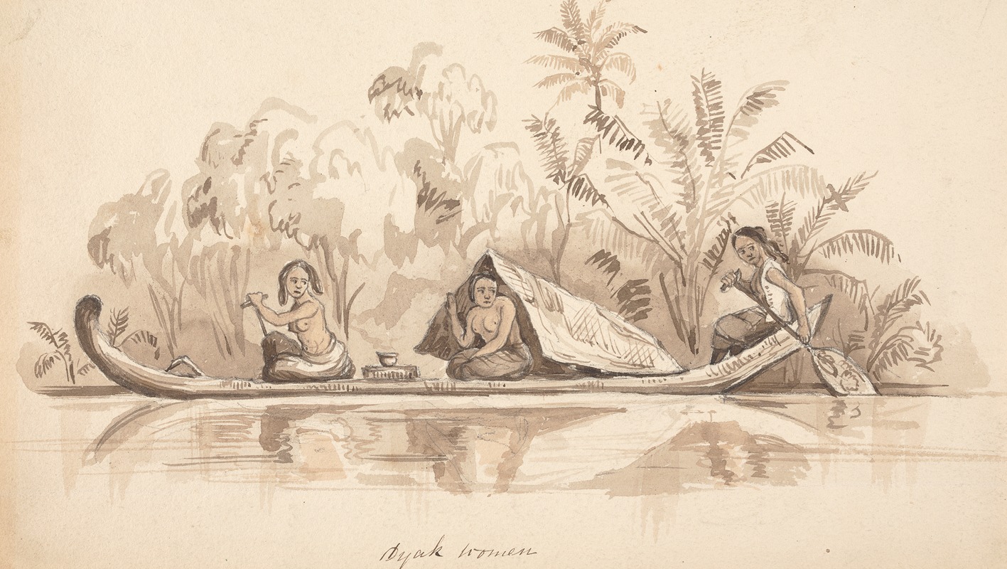 Dyak Women by Samuel Francis Marryat, 1848 — digital art print download