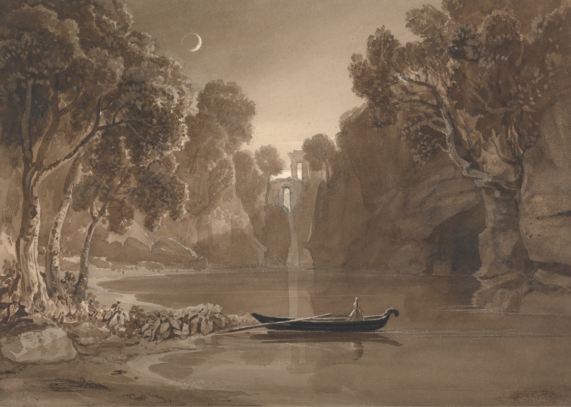 The Moonlit Lake by Самуэль Джексон — digital art print download