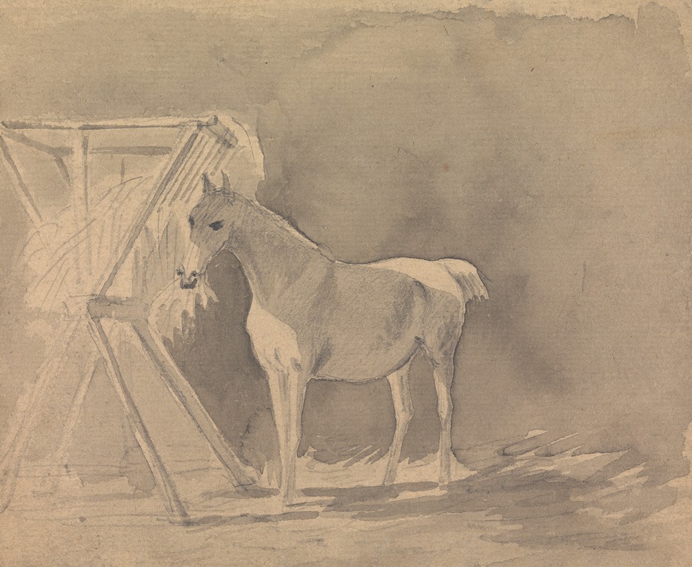 A Horse Grazing by Сорей Гилпин, 1760 — digital art print download