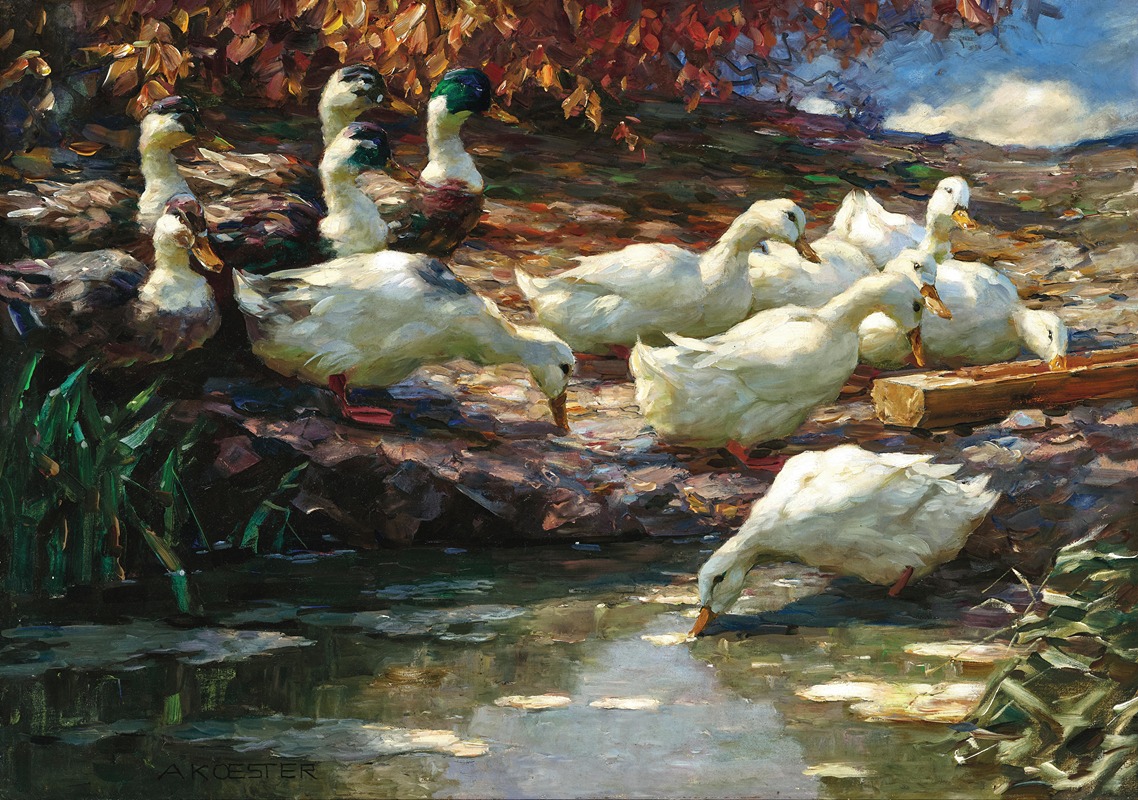 Twelve Ducks at the Fountain — Александр Кёстер