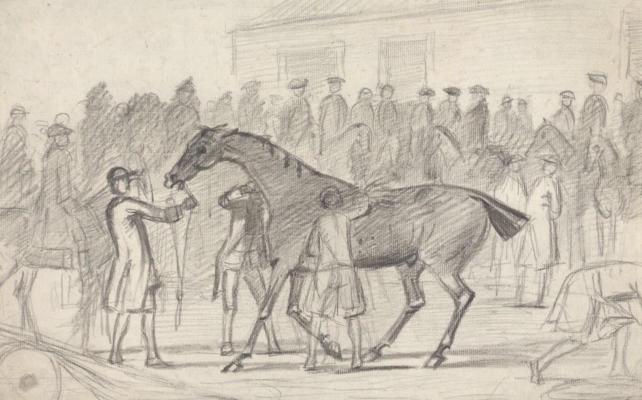 A Stable Boy rubbing down a Racehorse by Сорей Гилпин — digital art print download