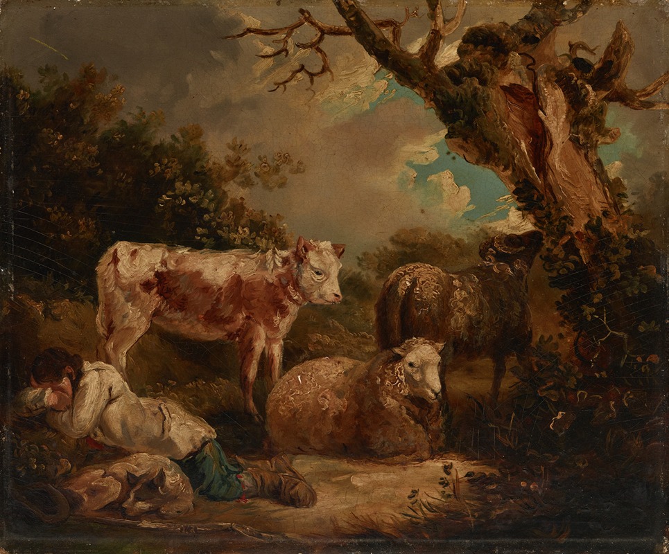 The Shepherd's Rest by Джордж Морланд — digital art print download