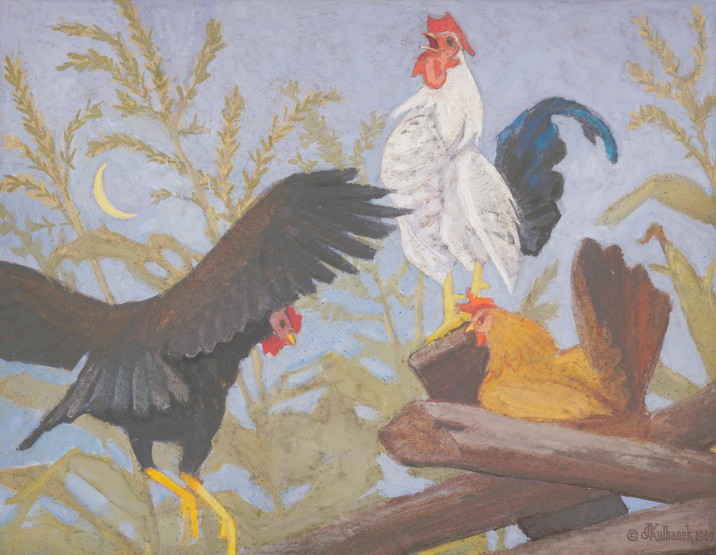 Fancy Fowl by Джеймс С. Кулханек, 1969 — digital art print download
