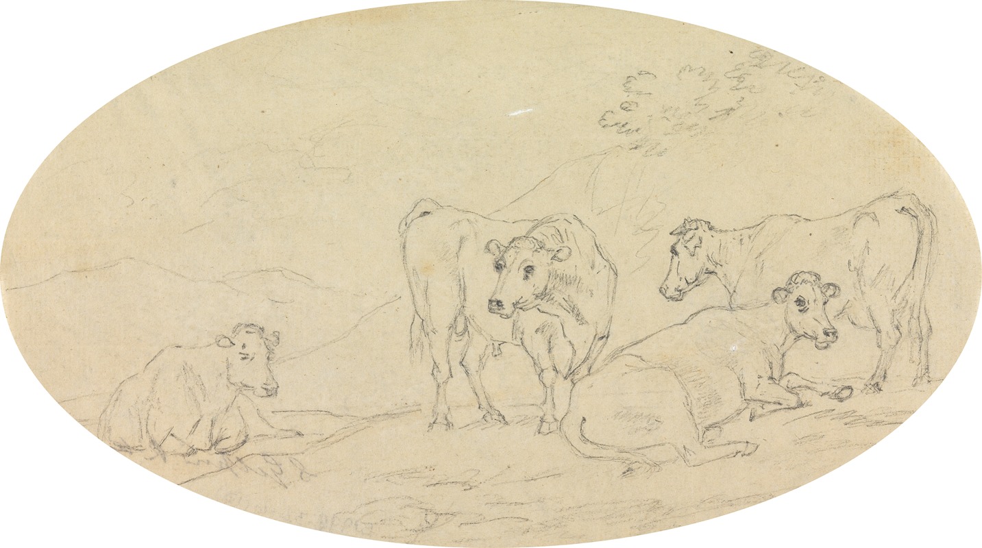 Four Cows in a Field by Sawrey Gilpin — digital art print download