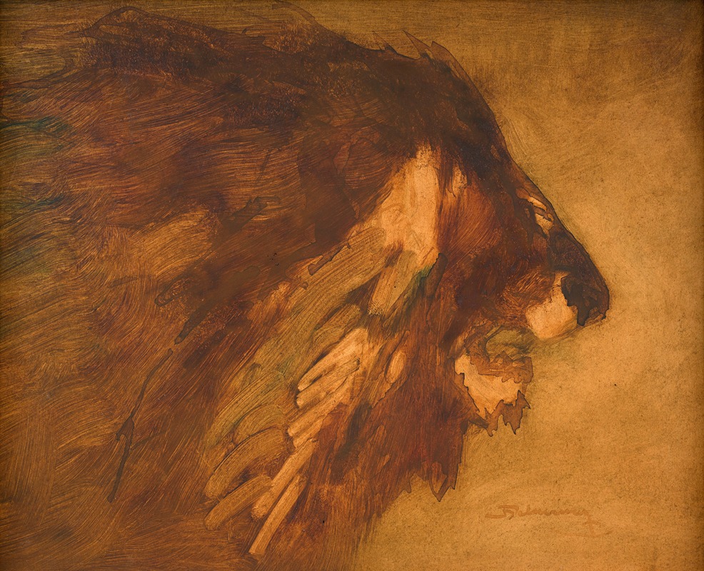 Tête de lion by Анри Делёрмо — digital art print download