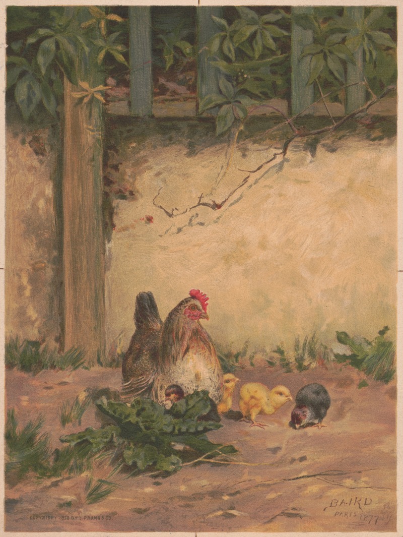 Chickens by Уильям Баптист Бэрд, 1879 — digital art print download
