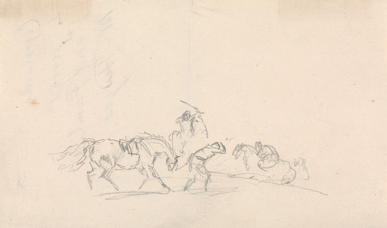 Horse Led by a Man, Being Attached by Another Man — Sawrey Gilpin