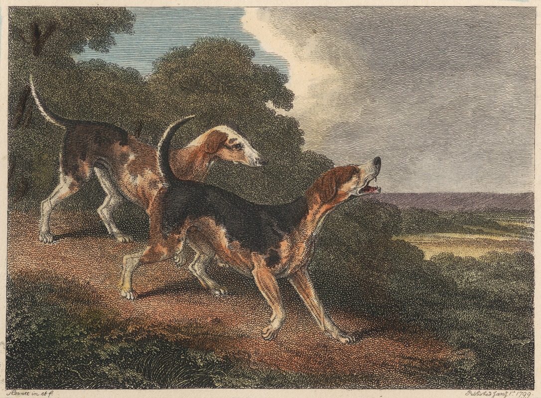 The Fox Hound by Самуэль Ховитт, 1812 — digital art print download
