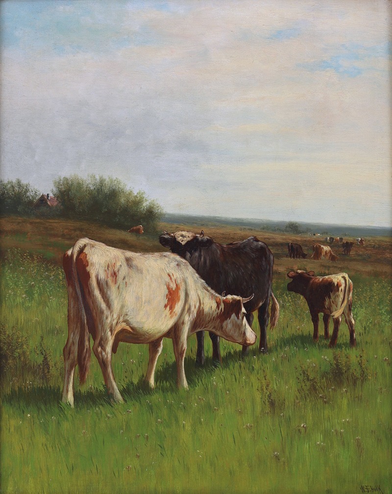 Cattle in a Meadow by William Frederick Hulk — digital art print download
