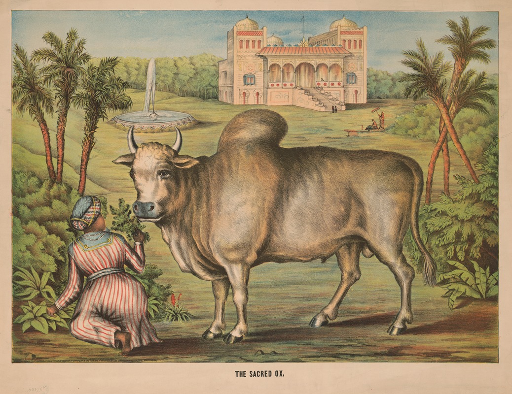 The sacred ox by Гибсон и Ко. Лит, 1874 — digital art print download