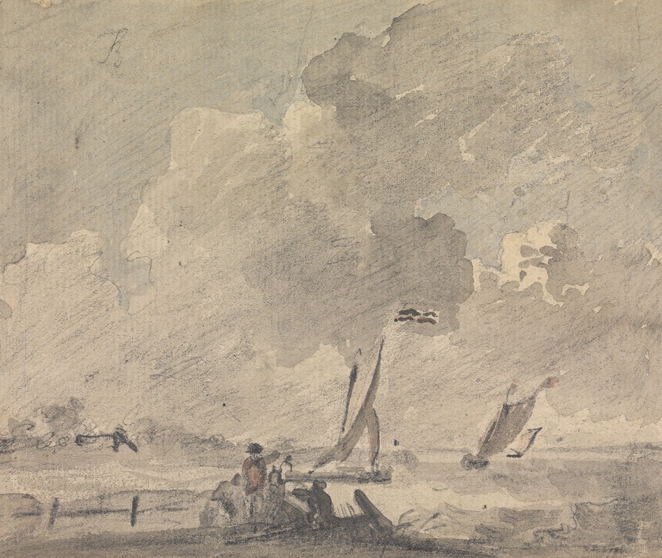 Observing Sailboats From the Shore by Сорей Гилпин — digital art print download