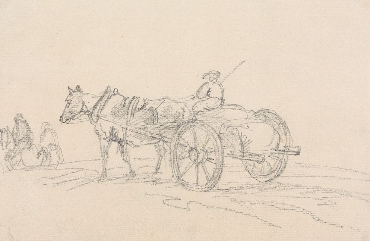 Riders and a Two-Wheeled Cart With Driver — Sawrey Gilpin