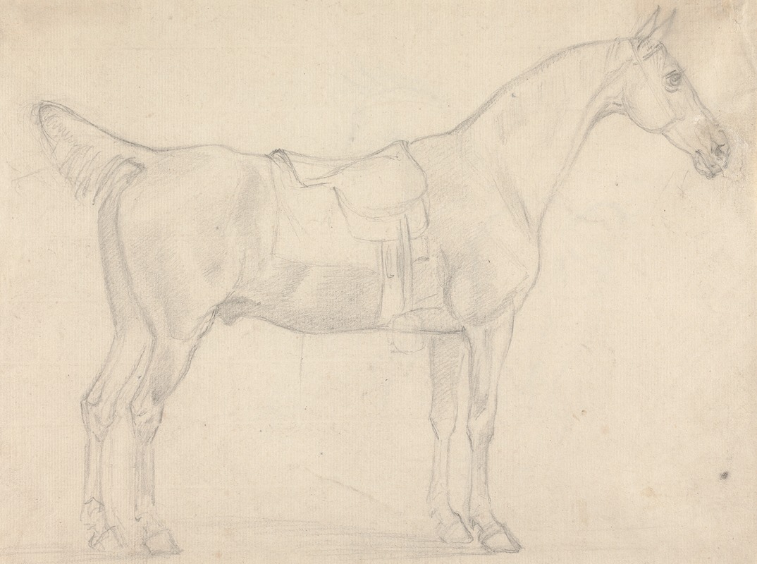 Saddled Horse, Facing Right by Сорей Гилпин — digital art print download