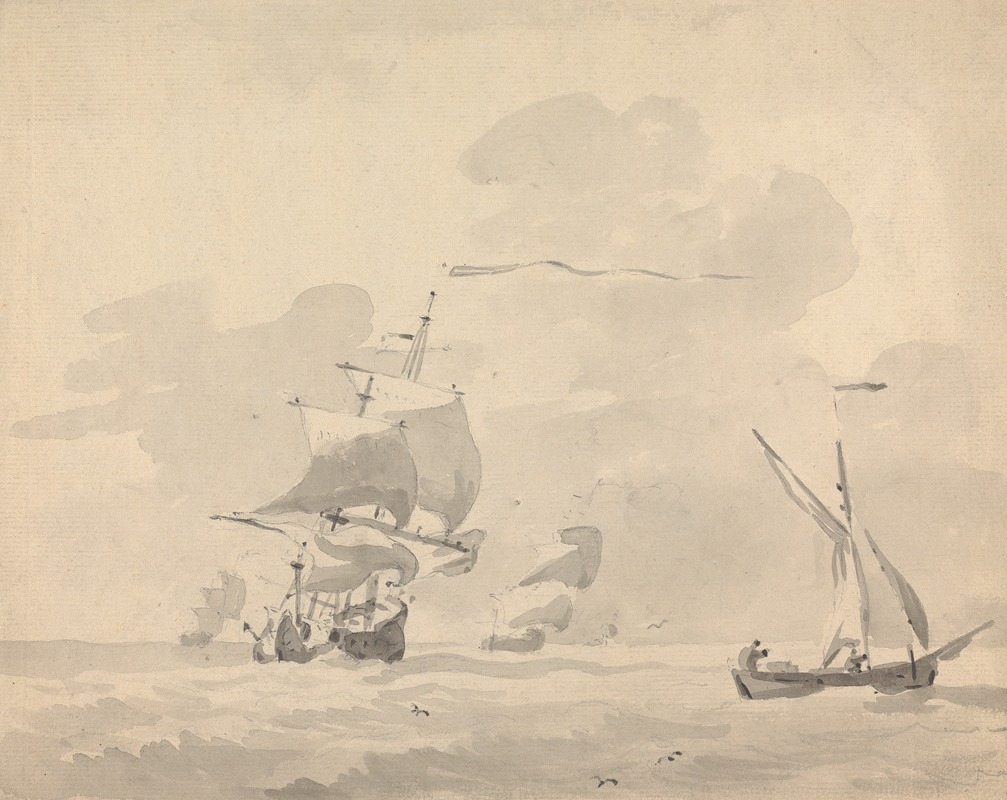 Ships at Sea by Сорей Гилпин — digital art print download