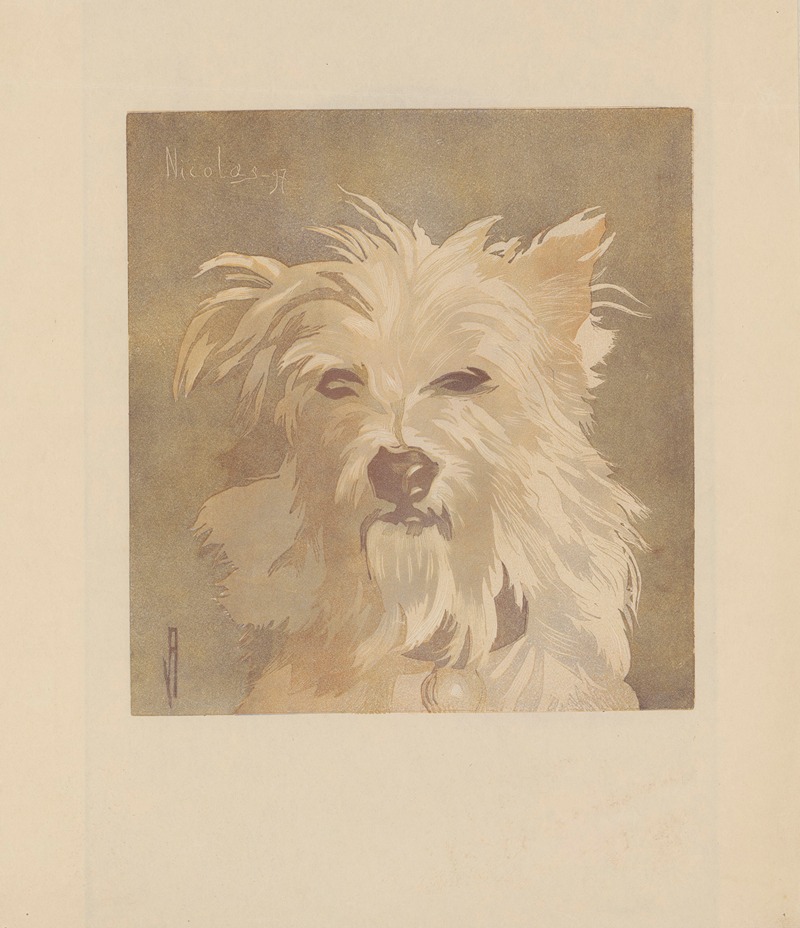 Nicolas ; (Tête de chien) by Амеде Жоа, 1897 — digital art print download
