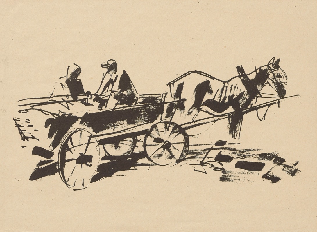 Koń z wozem by Эдмунд Бартломейчик, 1948 — digital art print download
