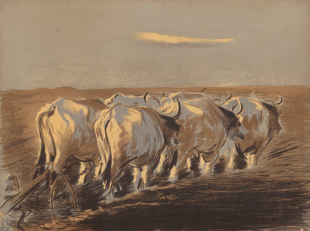 Tillage in Ukraine by Леон Вычулковский, 1904 — digital art print download