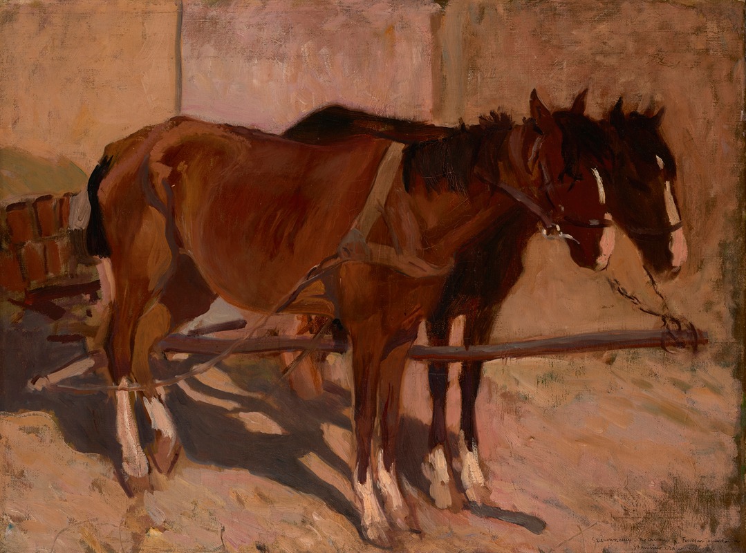 Horses by Станислав Чайковский, 1905 — digital art print download