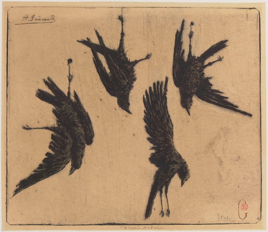 Les quatre corbeaux morts by Анри-Шарль Герар, 1888 — digital art print download