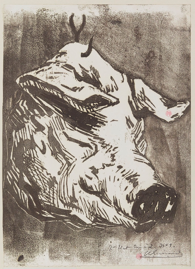 Tête de porc by Анри-Шарль Герар, 1890 — digital art print download