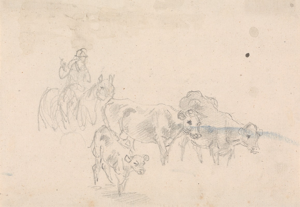Study of cattle with a calf in foreground — Сорей Гилпин