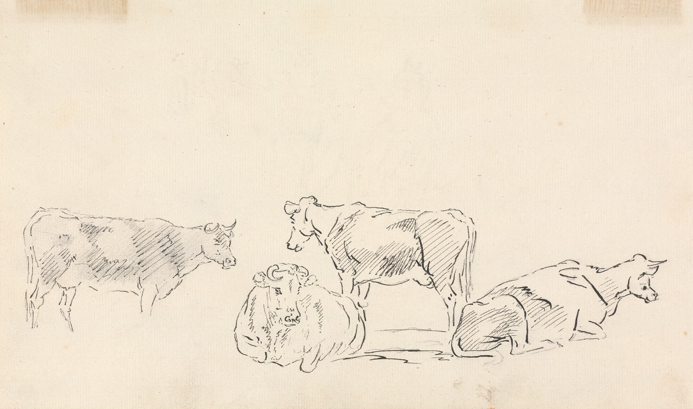 Study of Cattle. by Sawrey Gilpin — digital art print download