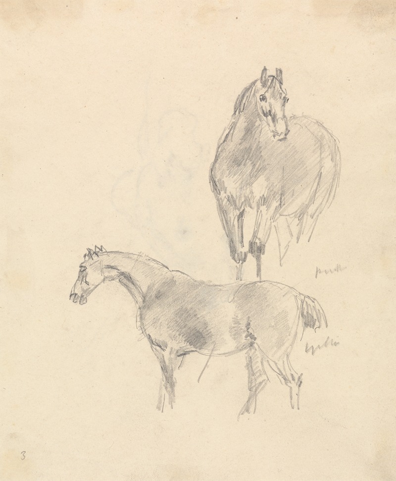 Study of Two Horses by Сорей Гилпин — digital art print download