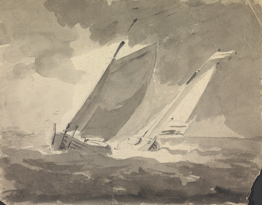 Two Sailboats by Сорей Гилпин — digital art print download