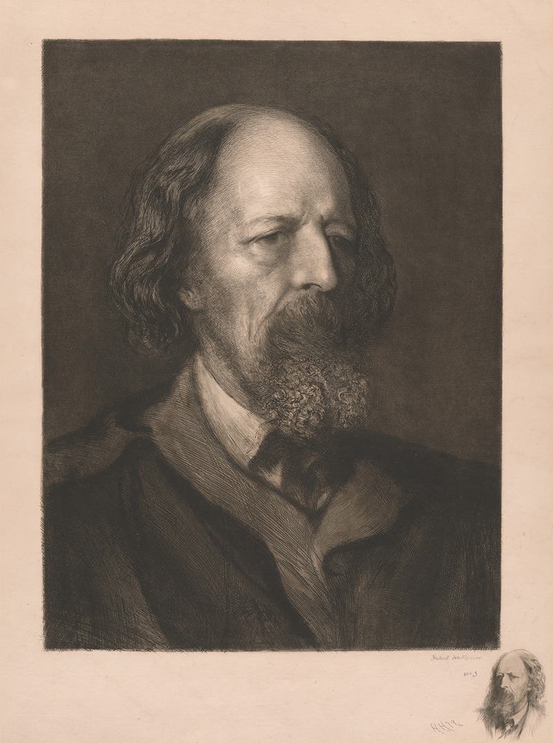 Alfred, Lord Tennyson by Сэр Хьюберт фон Херкомер, 1879 — digital art print download