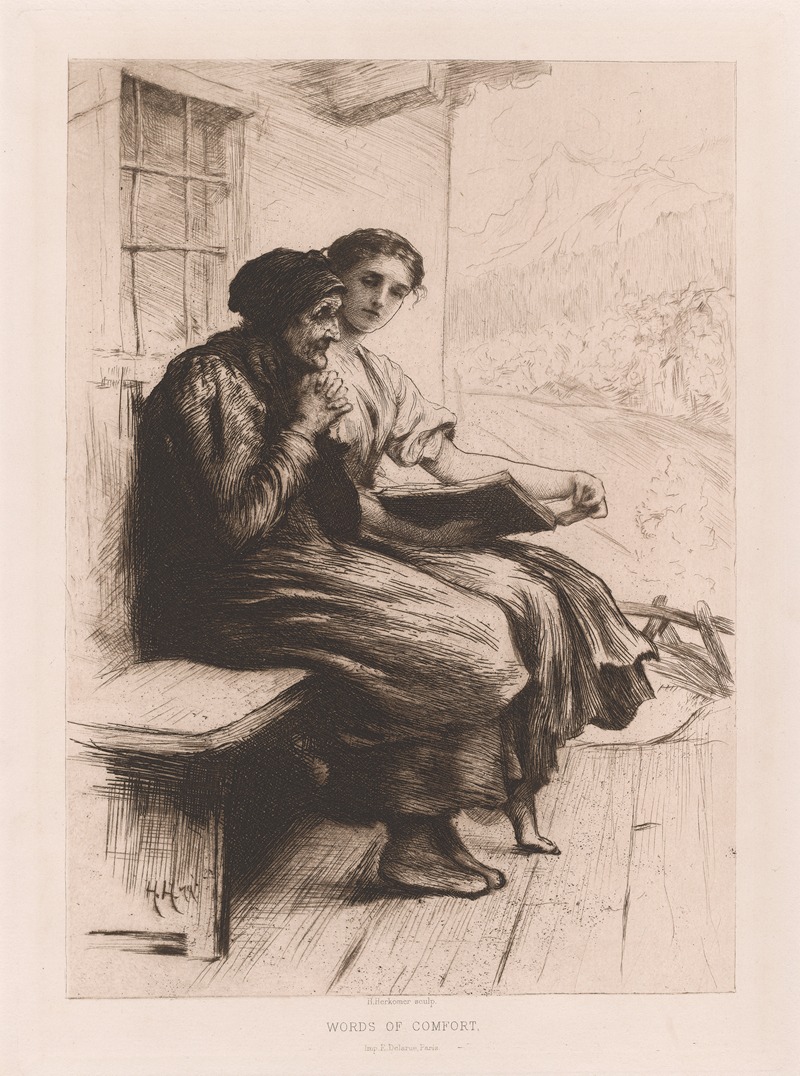 Words of Comfort by Сэр Хьюберт фон Херкомер, 1879 — digital art print download