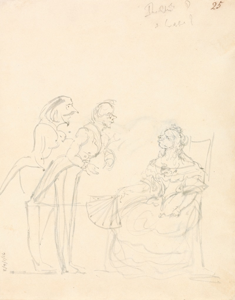 Two Gentlemen Talking to a Seated Lady — Sir John Everett Millais