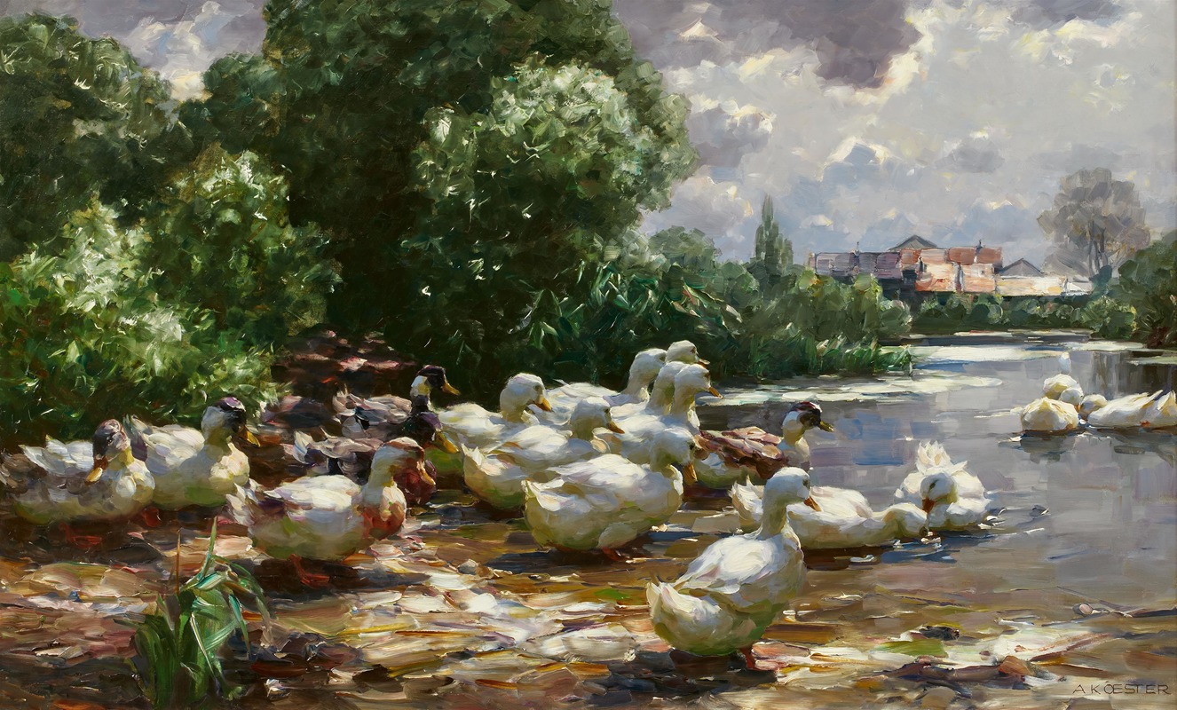 Enten am Dorfweiher by Александр Кёстер — digital art print download