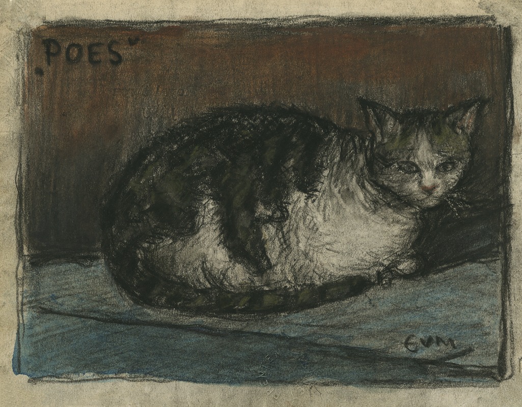 De poes by Эжен Ван Мигем — digital art print download