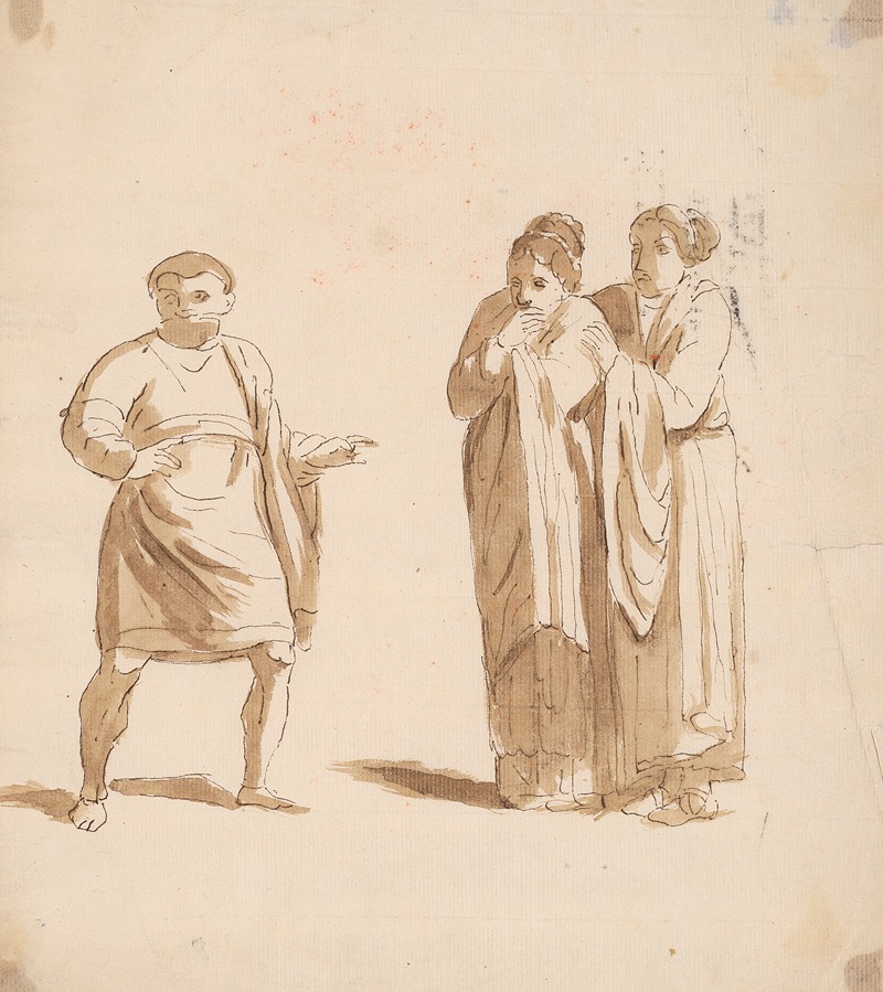 Man and Two Women by Сэр Джошуа Рейнольдс — digital art print download